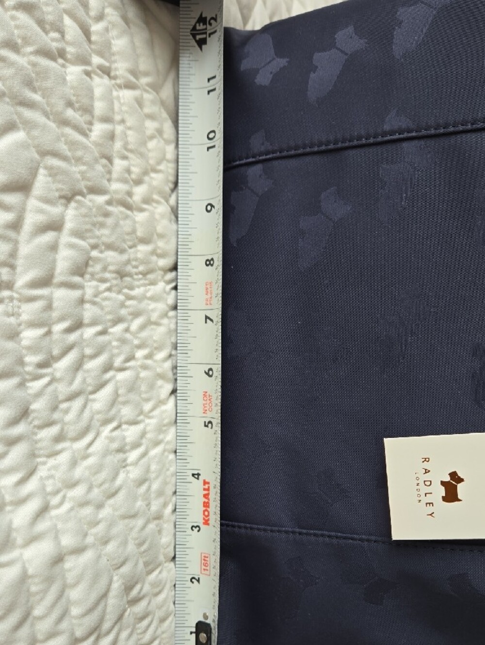 RADLEY LONDON Navy Scottie Jacquard Tote with Leather Trim - Picture 2 of 8